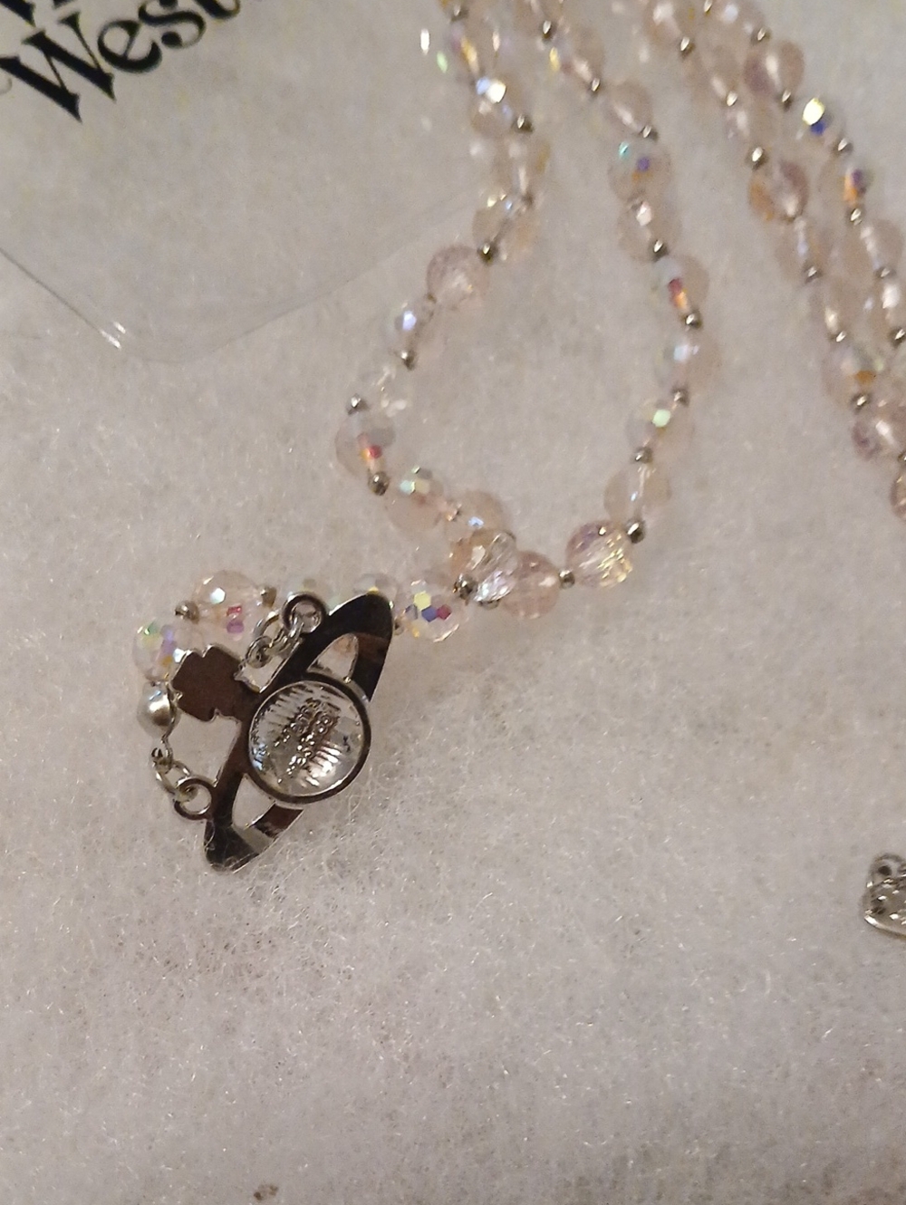 Vivienne Westwood Pink Crystal Orb Pendant Necklace - Picture 3 of 3